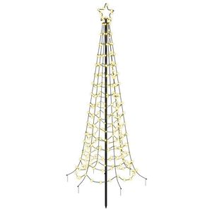 vidaXL LED spiralinė Kalėdų eglutė su smaigu EKENAS 180 cm 220 LED