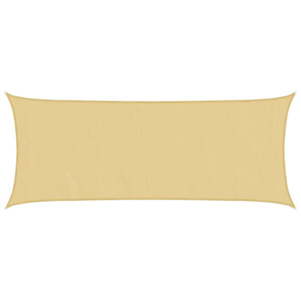 vidaXL Burė nuo saulės, smėlio, 5x2m, 100% oksfordo poliesteris