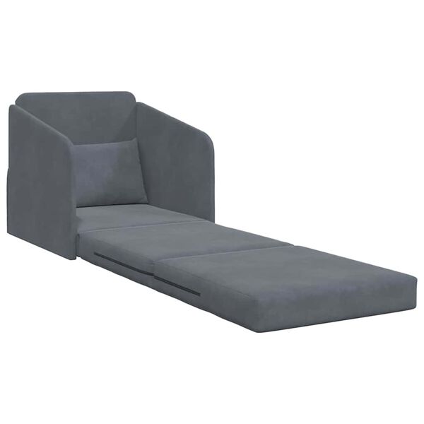 vidaXL Sofa lova Tamsiai pilka 65 x 80 x 83 cm Aksomas