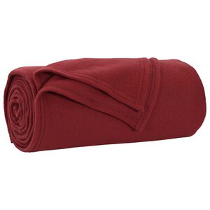 vidaXL Antklodė Bordo raudona 200 x 150 cm 0.45 kg Flysas