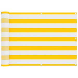 vidaXL Balkono Ekranas Geltona ir balta 75 x 200 cm