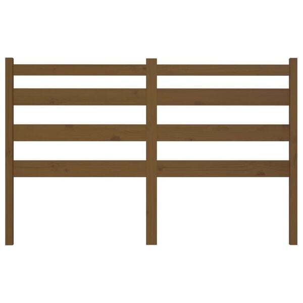 vidaXL Lovos galvūgalis, medaus rudas, 186x4x100cm, pu&scaron;ies masyvas