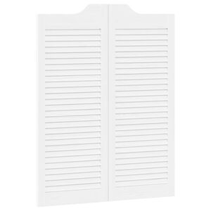 vidaXL Sukamosios durys 100 x 40 cm Pu&scaron;ies medienos masyvas Balta
