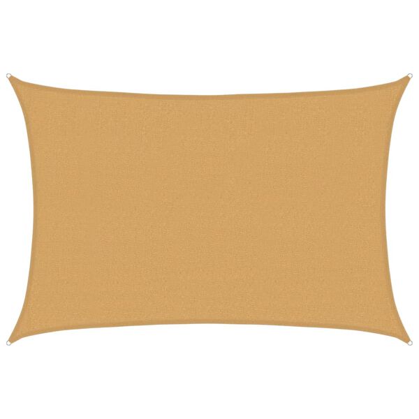 vidaXL Burė nuo saulės, smėlio, 2,5x4m, HDPE, 160g/m&sup2;, stačiakampė