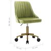 vidaXL Pasukamos valgomojo kėdės, 2vnt., &scaron;viesiai žalios, aksomas