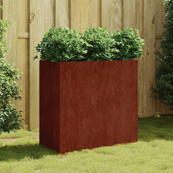 vidaXL Lovelis, 80x40x80cm, Corten plienas
