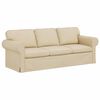 vidaXL Sofa Kreminė 215 x 82 x 80 cm audinys