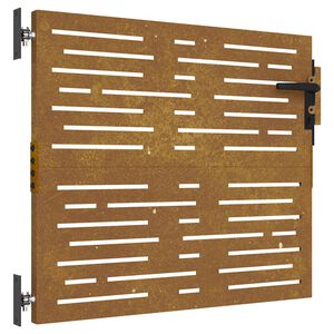 vidaXL Sodo vartai, 85x100 cm, Corten plienas, kvadratinis dizainas