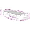 vidaXL Lovos rėmas Ruda 90 x 210 cm Kietos pušies mediena