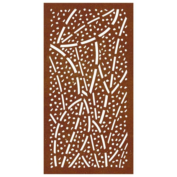 vidaXL Sodo sienos dekoracija, 105x55cm, corten plienas, lapų dizaino