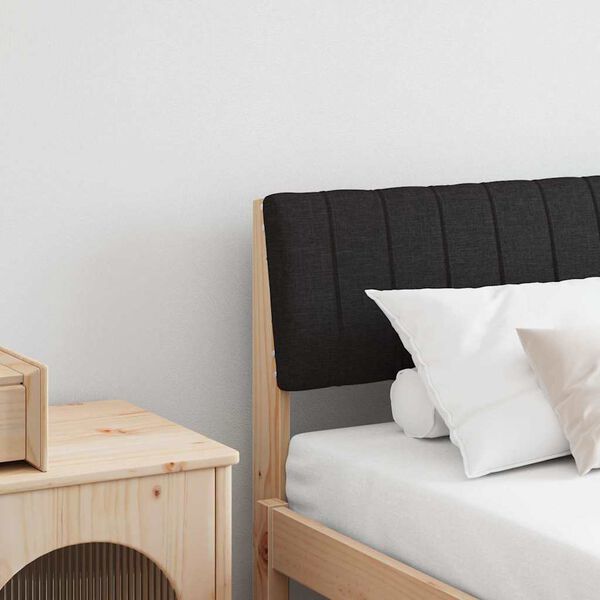 vidaXL Apmu&scaron;ta lovos galvūgalis Juoda 180 cm Kietos pu&scaron;ies mediena