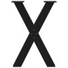 vidaXL Valgomojo stalo kojos, X formos, 2 vnt., juodos, 50x(72-73) cm, plienas