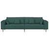 vidaXL Sofa su pagalve Tamsiai žalia 250 x 77 x 76 cm audinys