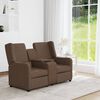 vidaXL Atlo&scaron;iamas dvivietis krėslas, rudas, audinys