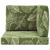 vidaXL Lauko sofa pagalvėlė 3 pcs Lapų dizainas Poliesteris