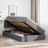 vidaXL Lova su daiktų laikymo vieta ir LED Pilka 120 x 190 cm