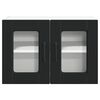 vidaXL Virtuvės spintelė 2 pcs Juoda 60 x 31 x 40 cm Apdirbta mediena