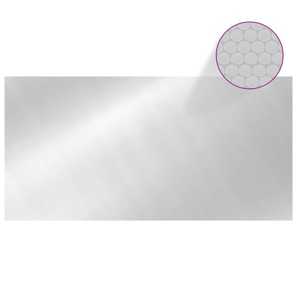 vidaXL Baseino uždangalas, sidabrinės spalvos, 975x488cm, PE