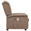 vidaXL Elektrinis masažinis krėslas, taupe, mikropluo&scaron;to audinys