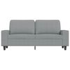 vidaXL Dvivietė sofa, &scaron;viesiai pilkos spalvos, 140cm, audinys