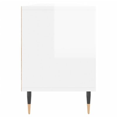 vidaXL Televizoriaus spintelė, balta, 150x30x44,5cm, mediena, blizgi