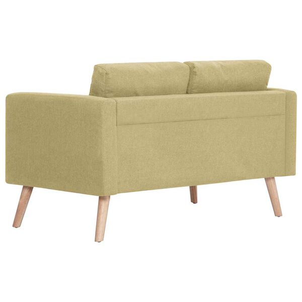 vidaXL Dvivietė sofa, žalia, audinys