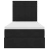 vidaXL Lova su daiktų laikymo vieta ir čiužiniu Juoda 100 x 200 cm