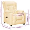 vidaXL Elektrinis masažinis krėslas, kreminės spalvos, dirbtinė oda