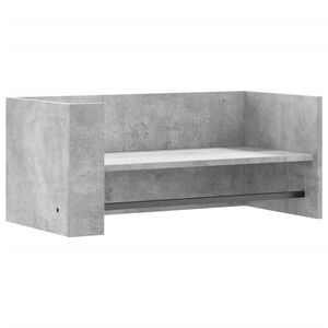vidaXL Sieninė lentyna, betono pilka, 70,5x35x30,5cm, apdirbta mediena