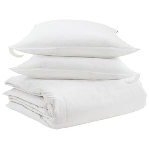 vidaXL Antklodžių rinkinys su pagalve 3 pcs Balta Plunksna