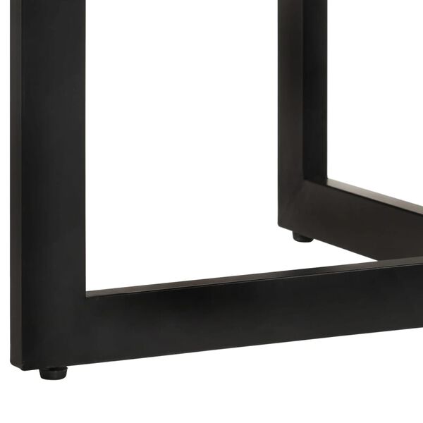 vidaXL Valgomojo stalas, 110x75cm, perdirbtos medienos masyvas