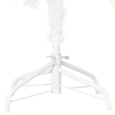 vidaXL Dirbtinė apšviesta Kalėdų eglutė, baltos spalvos, 150cm