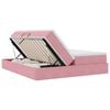vidaXL Lova su daiktų laikymo vieta ir čiužiniu Rožinė 180 x 200 cm