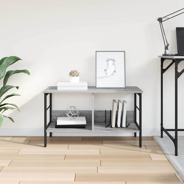 vidaXL Knygų lentyna Pilkas Sonoma 82 x 32 x 47 cm Apdirbta mediena