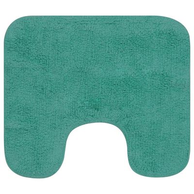vidaXL Vonios kilimėlių rinkinys, 3d., turkio spalvos, audinys