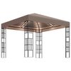 vidaXL Pavėsinė su lempučių girliandomis LED, taupe, 3x3m