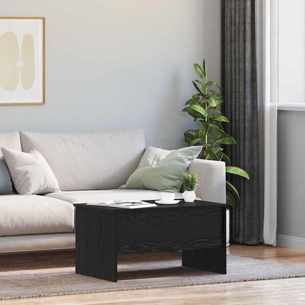 vidaXL Kavos staliukas Juodas ąžuolas 102 x 50,5 x 46,5 cm