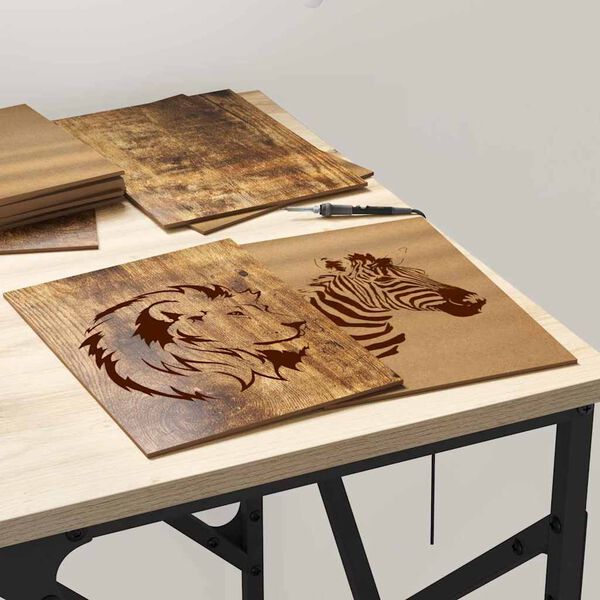 vidaXL Dekoratyvinės Panelės 50 pcs Rūkyta ąžuolas 15 x 21 x 0.27 cm