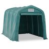 vidaXL Garažas-palapinė, žalios spalvos, 2,4x3,6m, PVC (310026+310027)