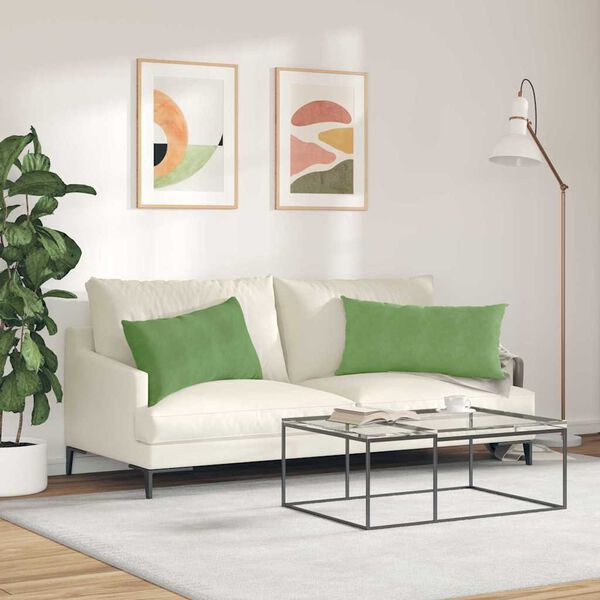 vidaXL Sofa Pagalvės 2 pcs &Scaron;viesiai žalia 80 x 40 cm