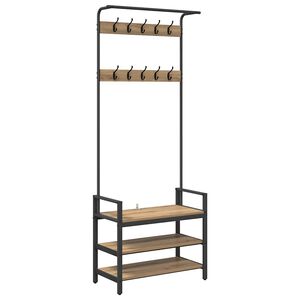 vidaXL Paltas Artisano ąžuolo 75 x 34 x 184 cm Apdirbta mediena
