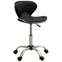 vidaXL Spa salono kėdė, juodos spalvos, dirbtinė oda