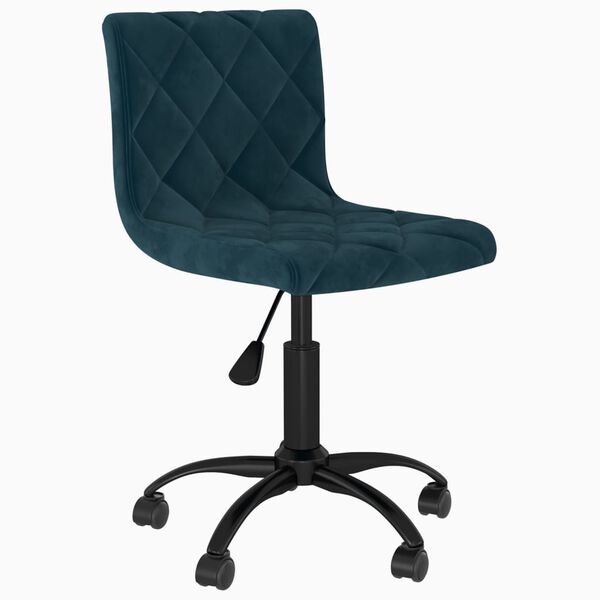 vidaXL Pasukamos valgomojo kėdės, 2vnt., mėlynos spalvos, aksomas