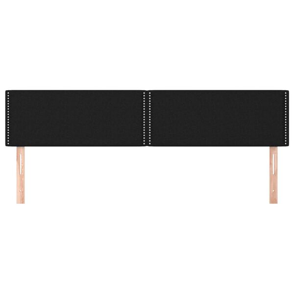 vidaXL Galvūgalis, 2vnt., juodos spalvos, 100x5x78/88cm, audinys