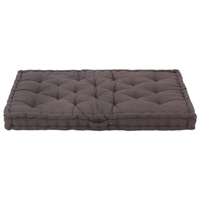 vidaXL Paletės/grindų pagalvėlė, antracito spalvos, 120x80x10cm, medvilnė