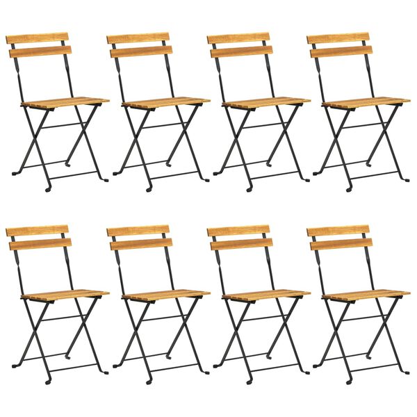 vidaXL Sulankstomas lauko komplektas, 9 dalių, akacijos masyvas