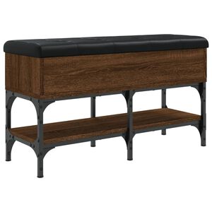 vidaXL Batų suoliukas, rudas ąžuolo, 82x32x45cm, apdirbta mediena