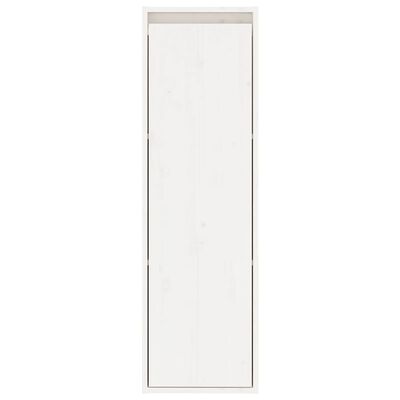 vidaXL Sieninė spintelė, balta, 30x30x100cm, pušies medienos masyvas