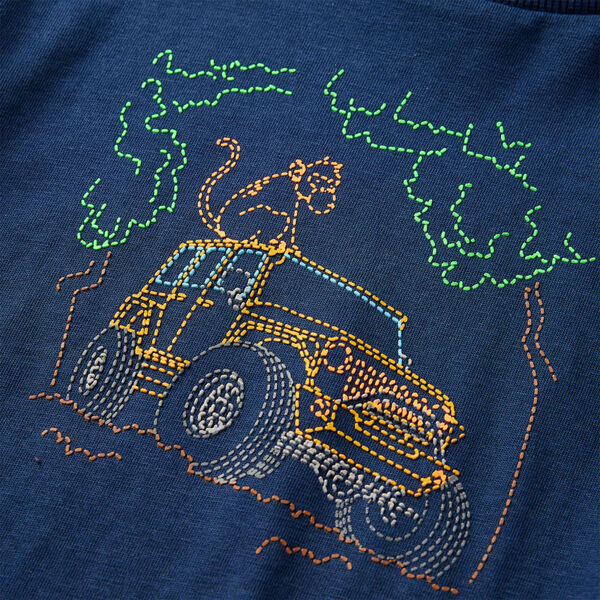 Vaiki&scaron;ki mar&scaron;kinėliai ilgomis rankovėmis, tamsiai mėlyni, 104 dydžio