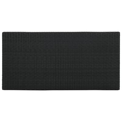 vidaXL Sodo komplektas su pagalvėmis, 5 dalių, juodas, poliratanas